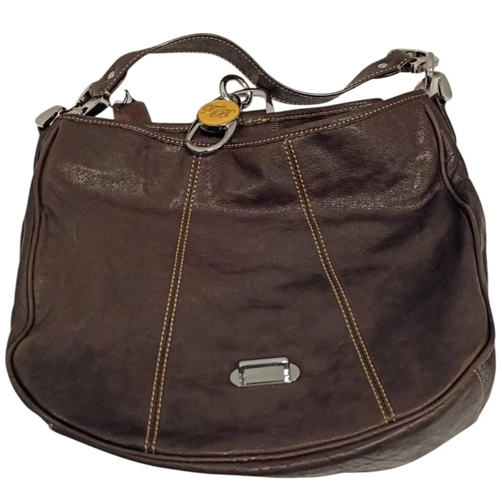 NWT Ted Baker Dog Clip Chocolate Leatjer‎ Shoulder Bag